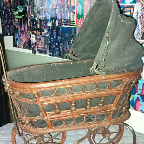 Sehr alter puppen kinderwagen - sehr,