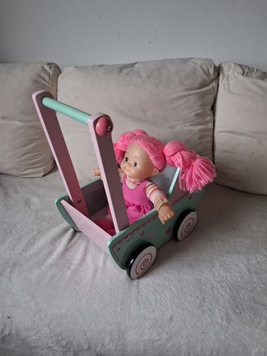 Puppenwagen aus holz inkl - puppenwagen,
