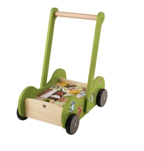 Playtive holz schiebewagen - playtive®, holz-schiebewagen
