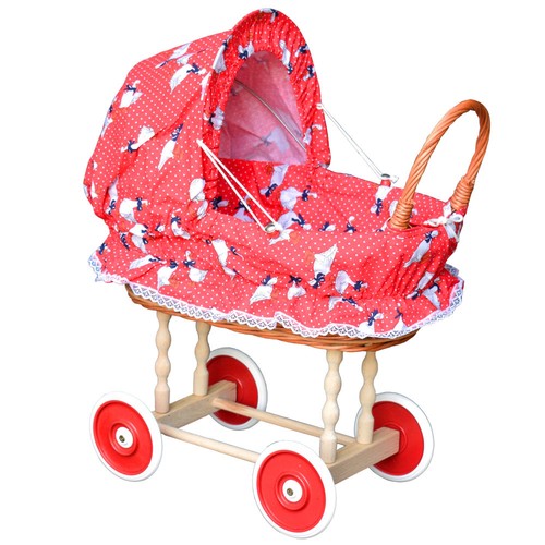 Puppenwagen aus weide holz - puppenwagen,