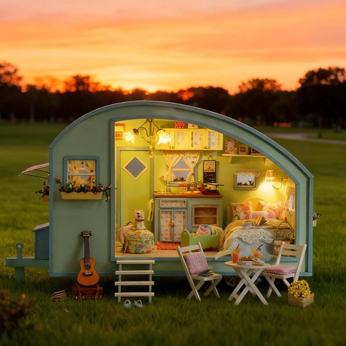 Holz puppenhaus diy set mit - diy-set,