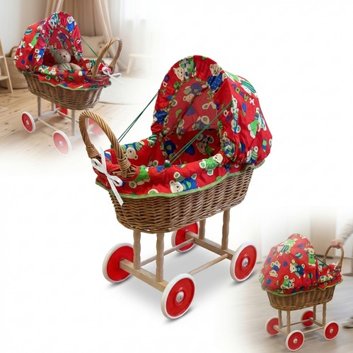 Roter puppenwagen aus - puppenwagen,