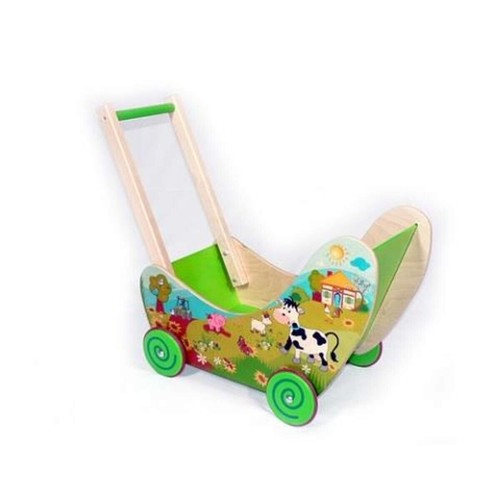 Hess holzpuppenwagen bauernhof - holzpuppenwagen,
