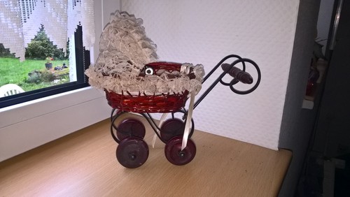 Deko puppenwagen 20 cm - deko,