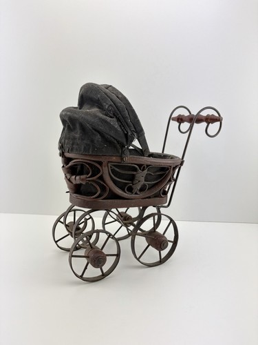 Antiker puppenwagen vintage - puppenwagen,