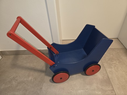 Haba puppenwagen blau rot aus - blau,